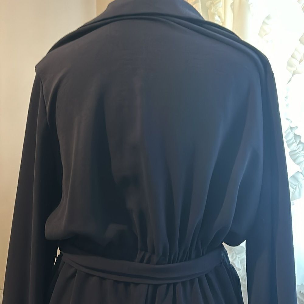 NWT Cupshe Womens Size Medium Navy Long Sleeve Collared V Neck Jumpsuit  B - Picture 4 of 7